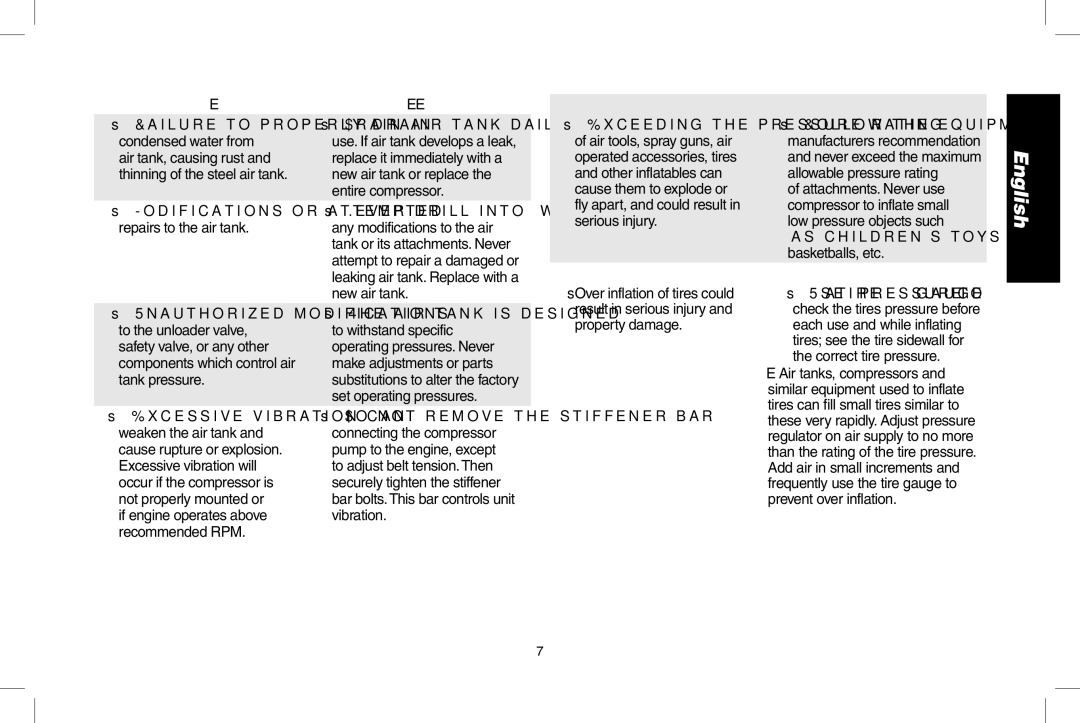 DeWalt D55690, D55695 instruction manual Attachments & accessories, Fly apart, and could result in serious injury, Tires 