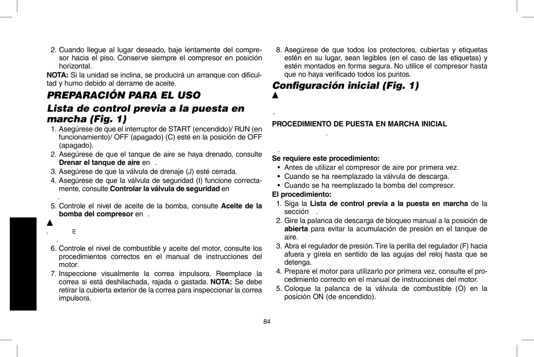 DeWalt D55695, D55690 instruction manual Configuración inicial Fig 