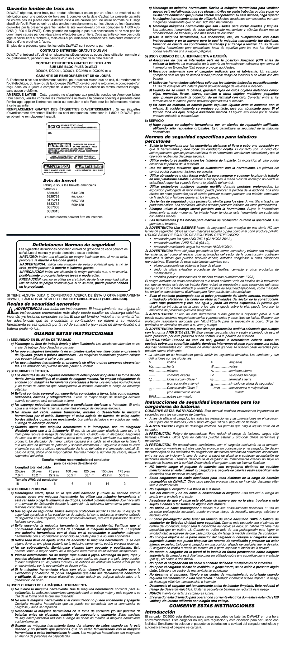 DeWalt 652215-00, DC901, DC910 instruction manual Guarde Estas Instrucciones, Conserve Estas Instrucciones 