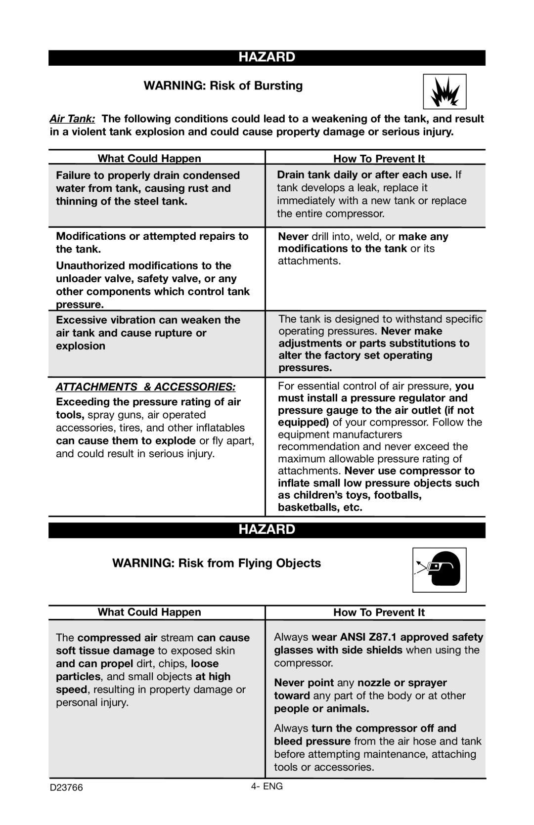 DeWalt DeVILBISS manual What Could Happen, Attachments & Accessories 