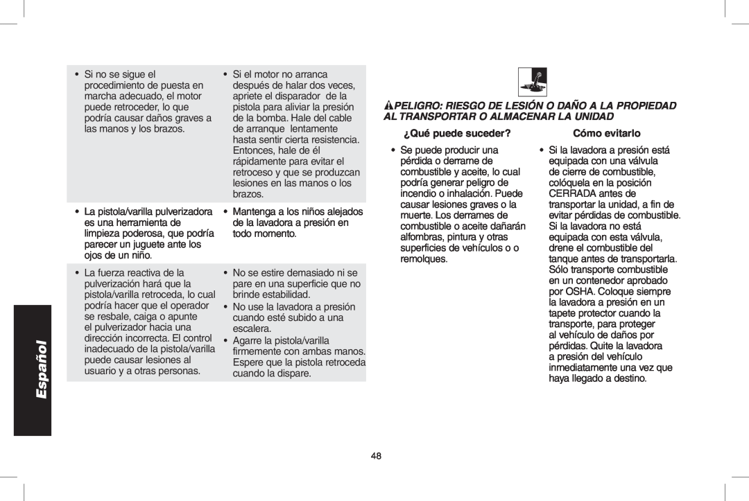DeWalt DPD3100 instruction manual Español, Si no se sigue el, ¿Qué puede suceder?, Cómo evitarlo 