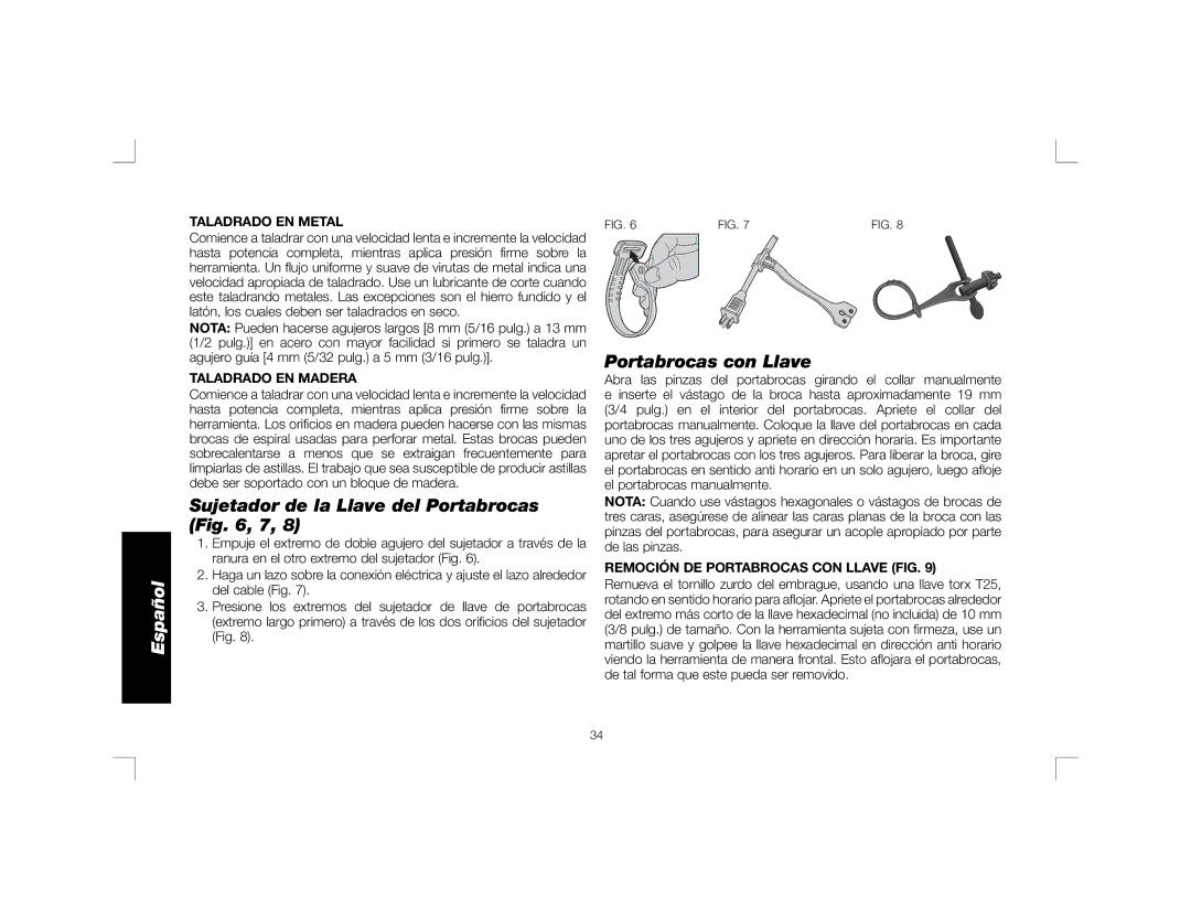 DeWalt DWD450 Sujetador de la Llave del Portabrocas , 7, Portabrocas con Llave, Taladrado EN Metal, Taladrado EN Madera 