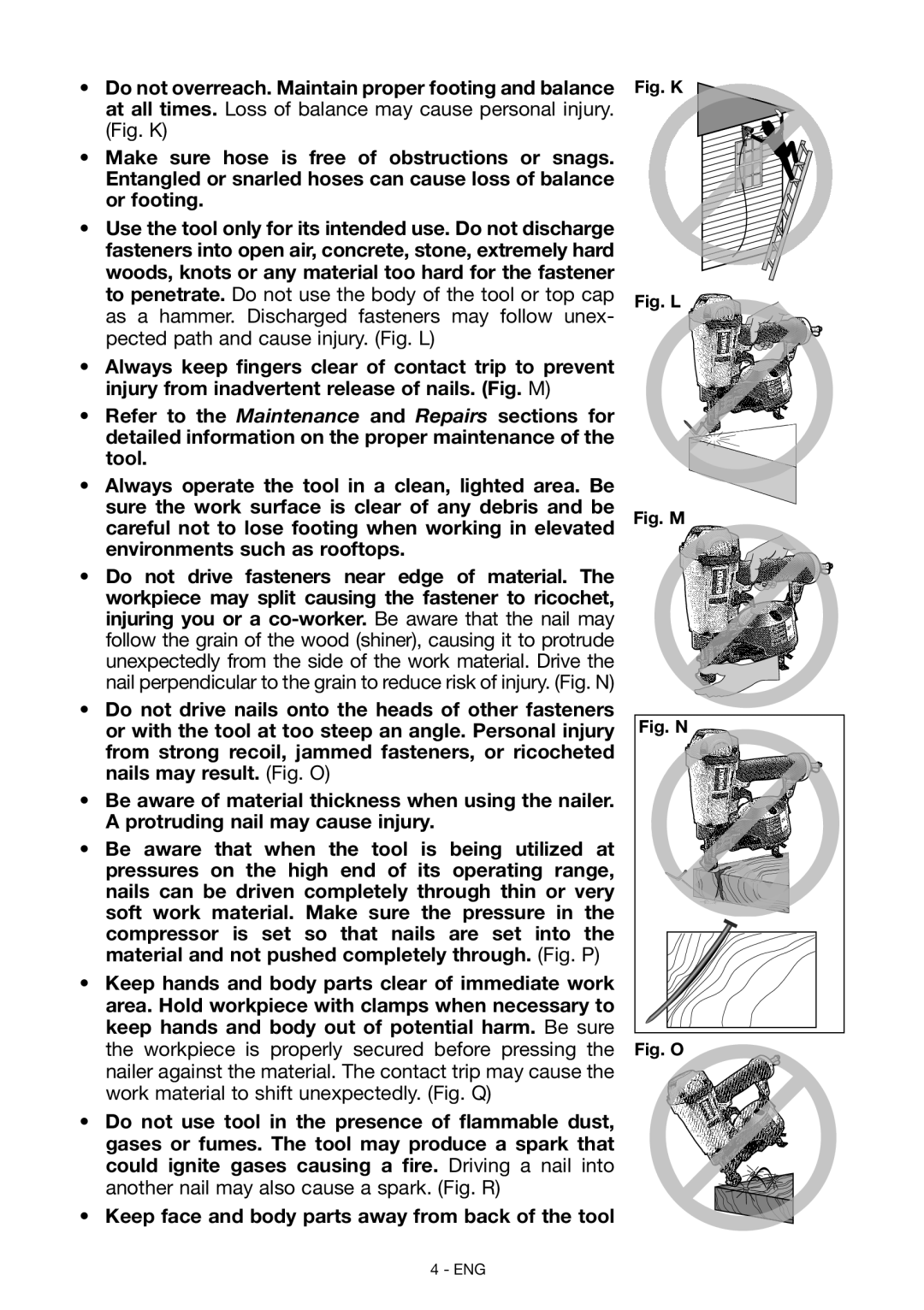 DeWalt DWFP12658 instruction manual Fig. K 