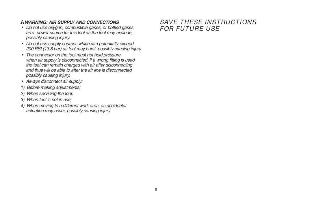 DeWalt DWMT70776L instruction manual Save These Instructions for Future USE 