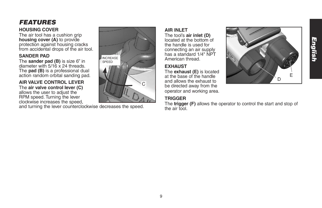 DeWalt DWMT70781L instruction manual Features 