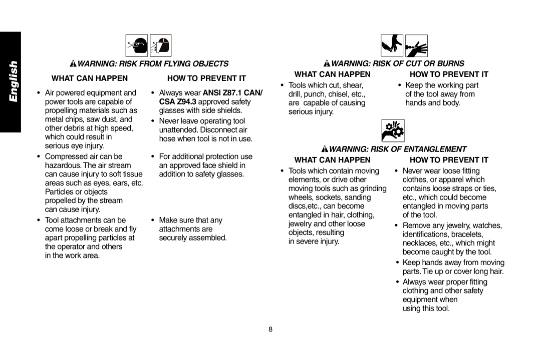 DeWalt DWMT70782L instruction manual Which could result 