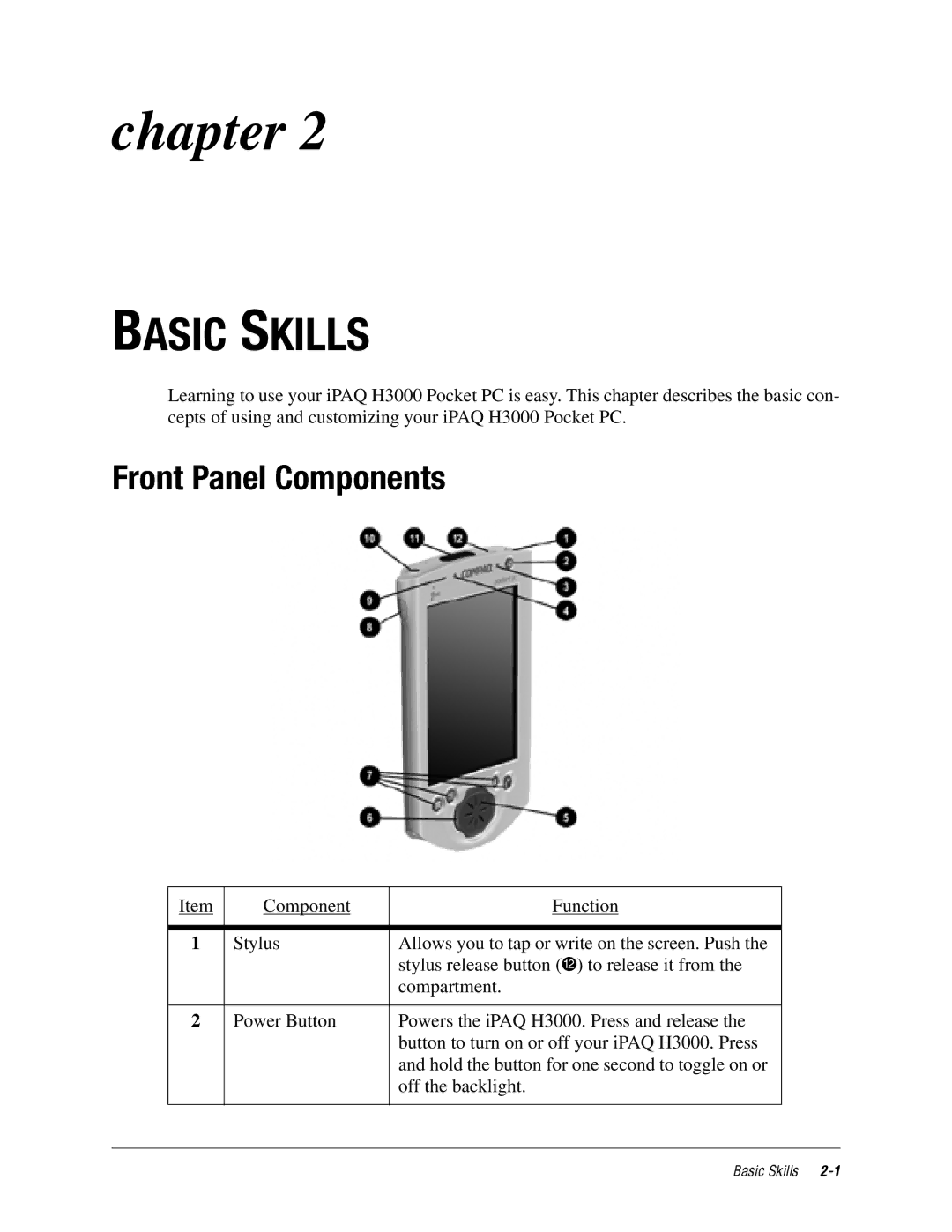 DeWalt IPAQ H3000 manual Basic Skills 