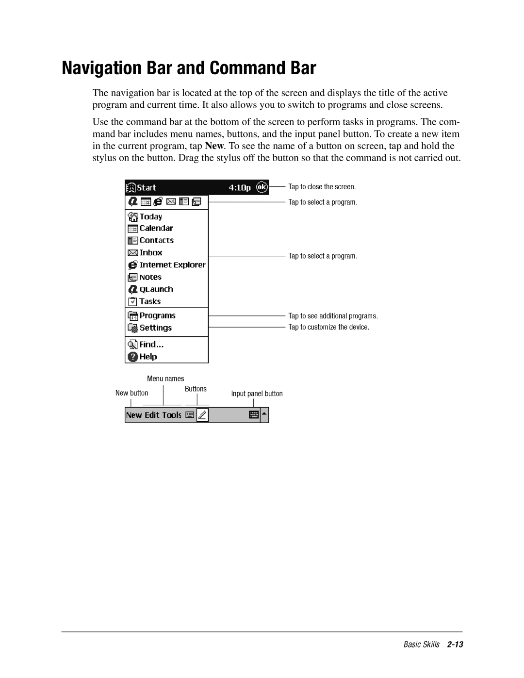 DeWalt IPAQ H3000 manual BasicSkills2-13 