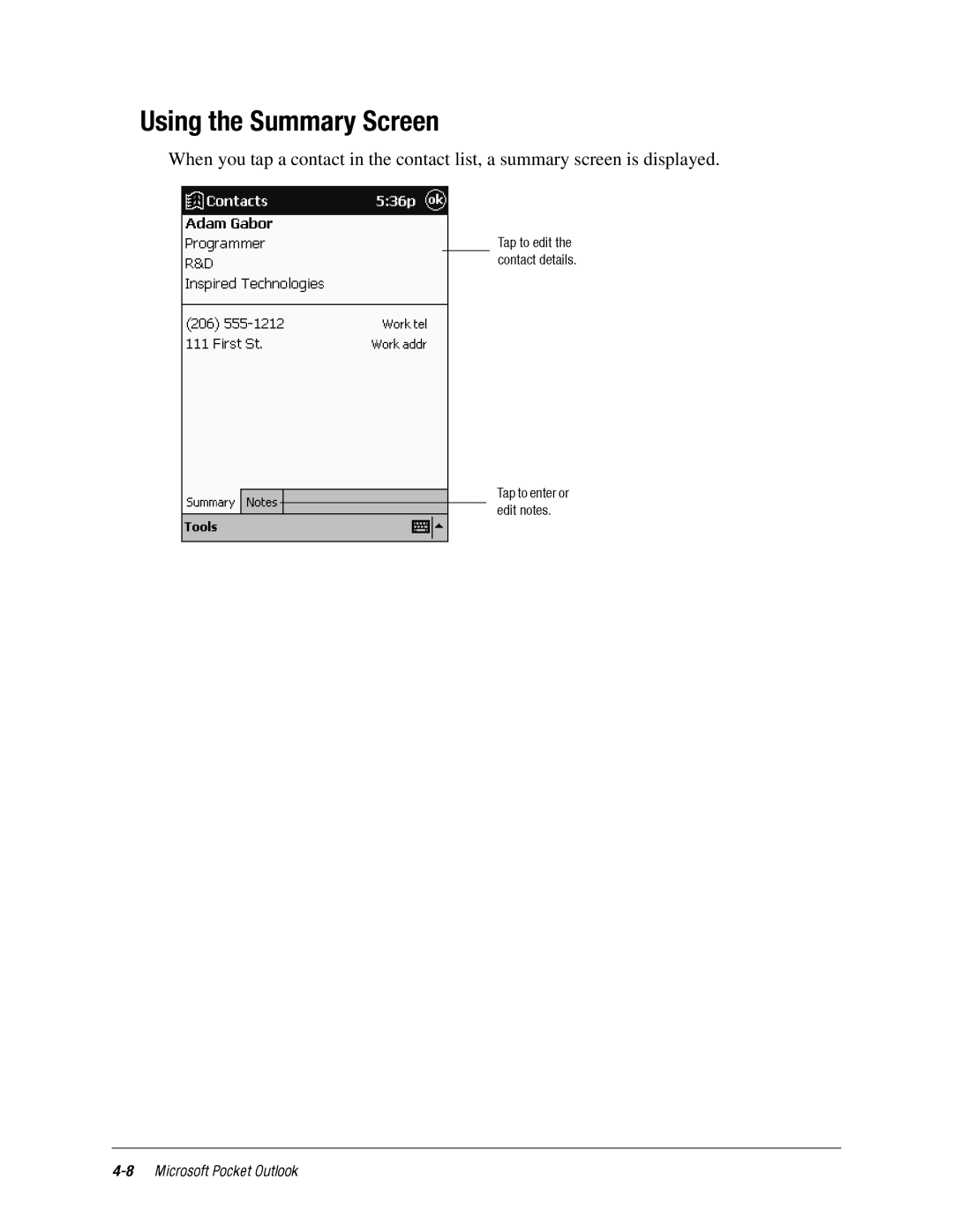 DeWalt IPAQ H3000 manual 8MicrosoftPocketOutlook 