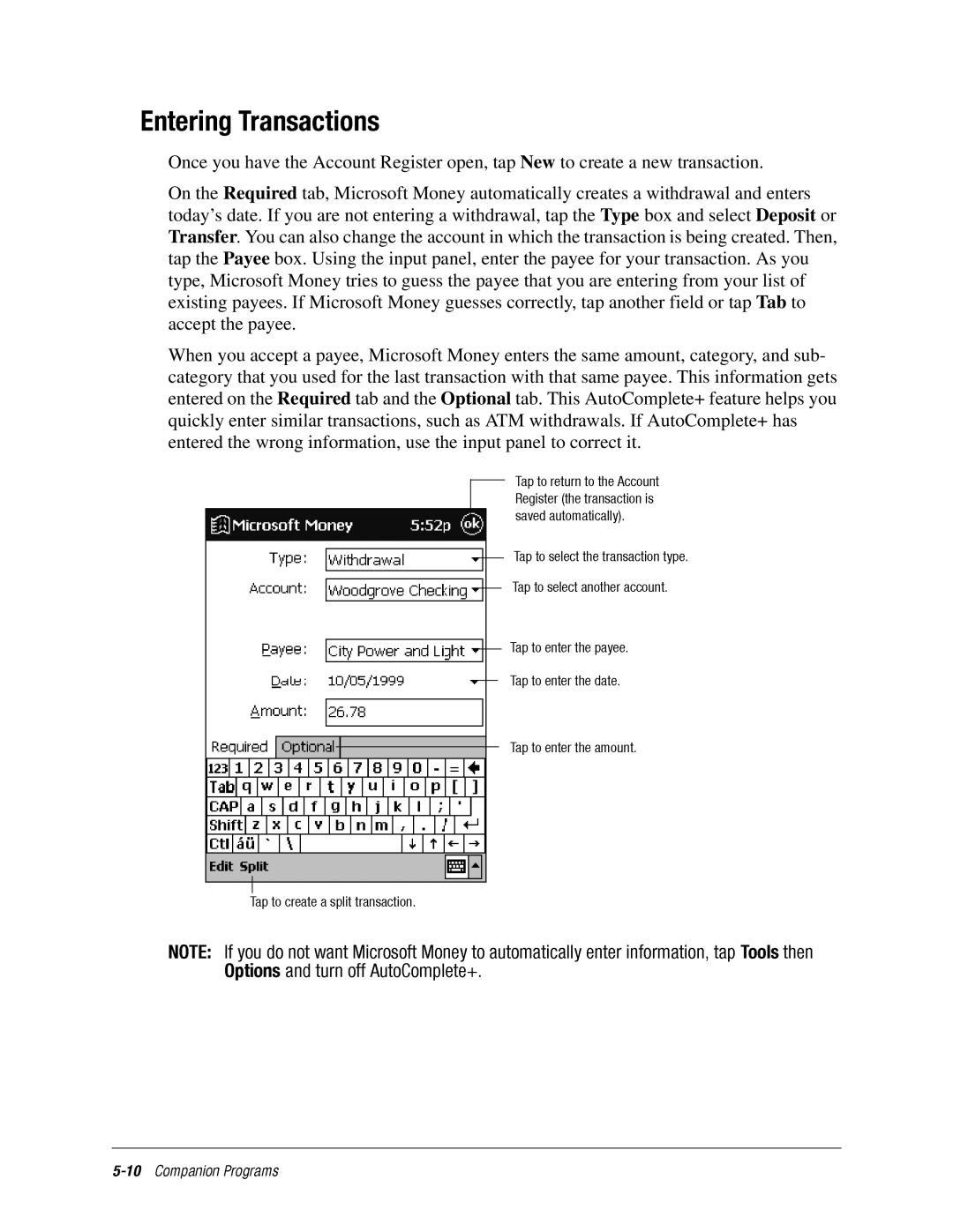 DeWalt IPAQ H3000 manual 10CompanionPrograms 