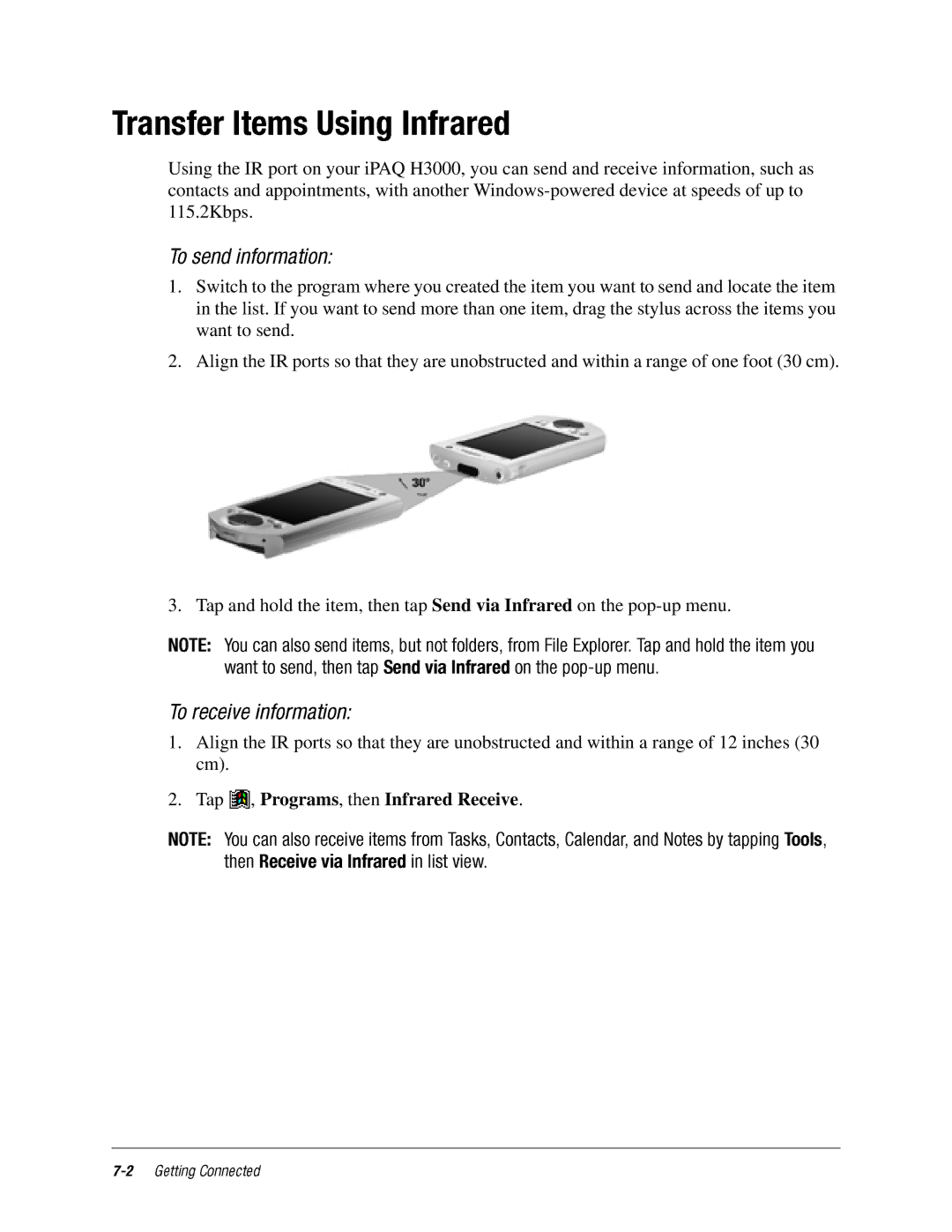 DeWalt IPAQ H3000 manual 2GettingConnected 