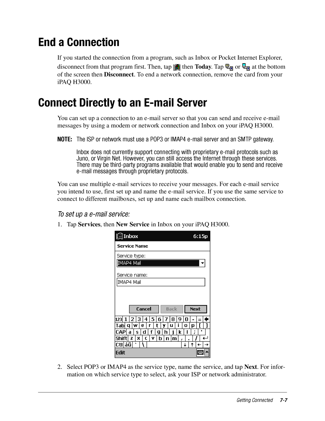 DeWalt IPAQ H3000 manual ToanE-mailServer 