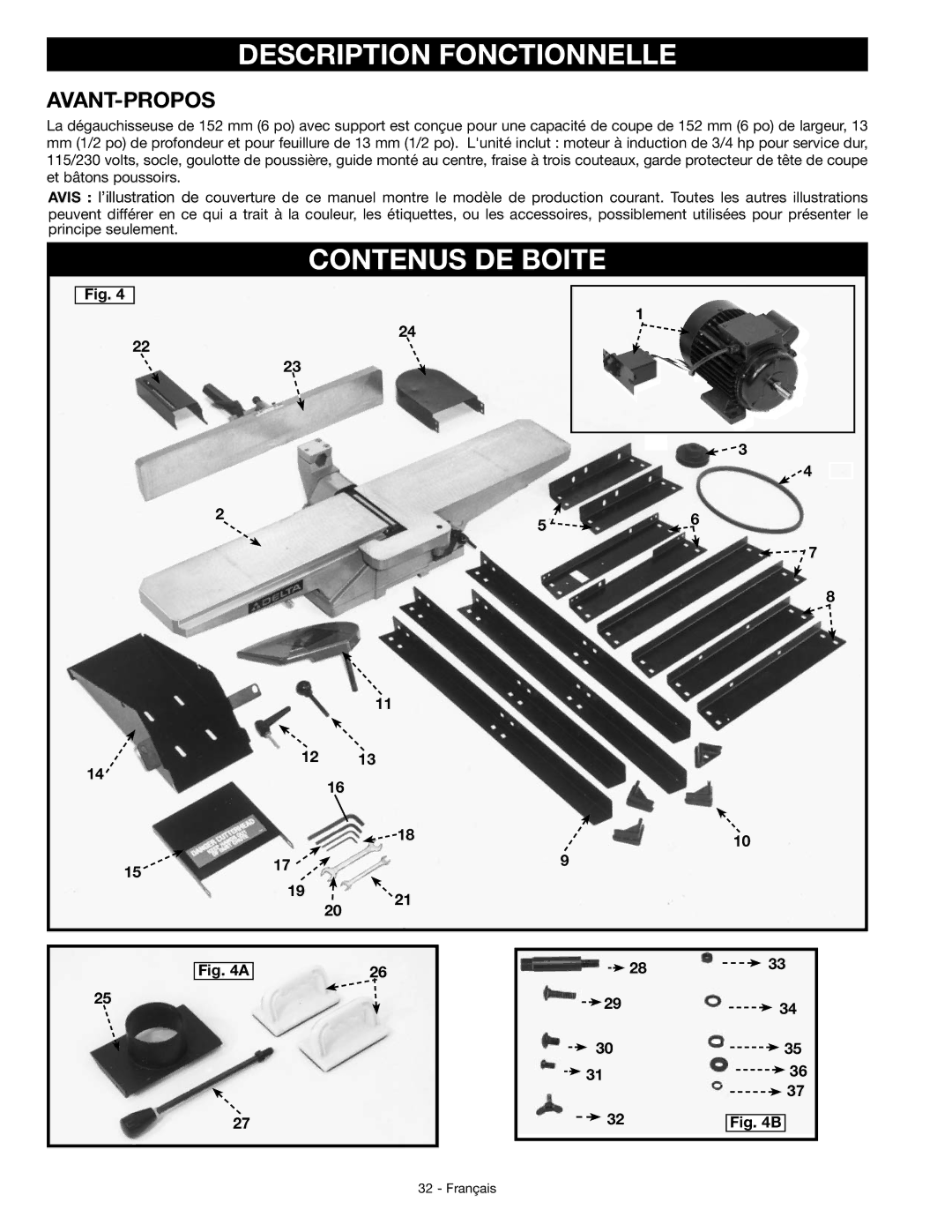 DeWalt JT360 instruction manual Description Fonctionnelle, Contenus DE Boite, Avant-Propos 