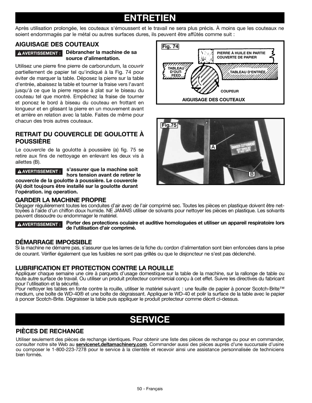 DeWalt JT360 instruction manual Entretien 