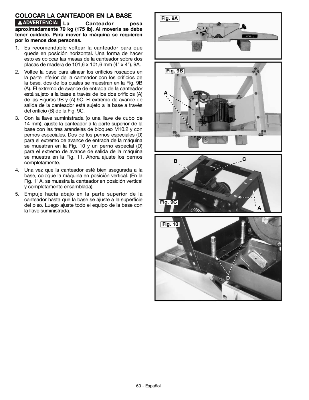 DeWalt JT360 instruction manual Colocar LA Canteador EN LA Base 