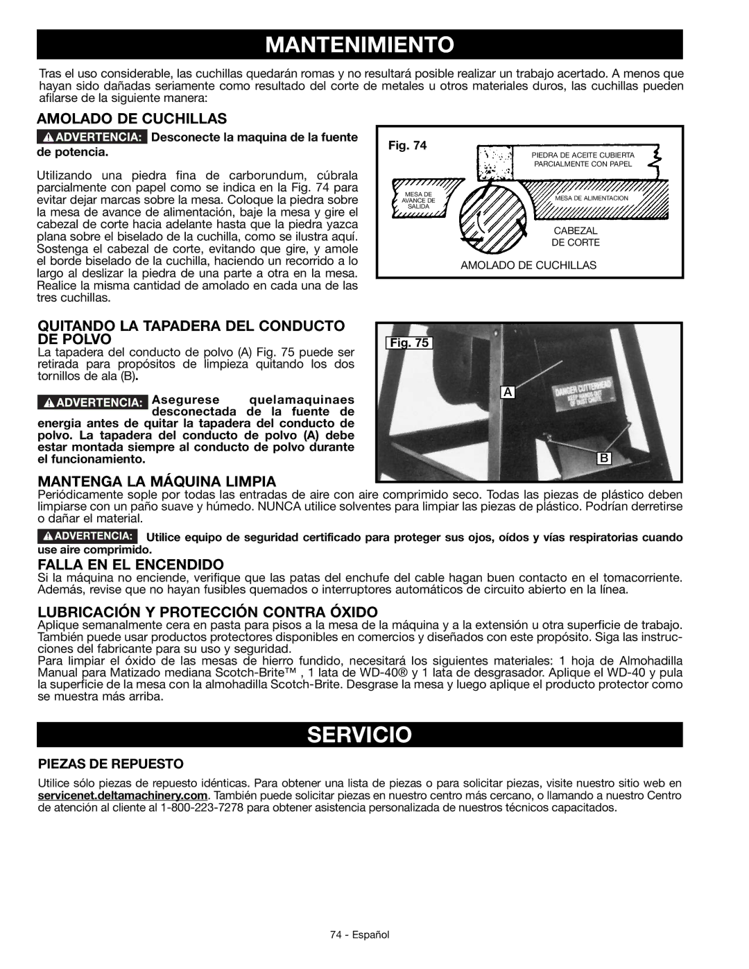 DeWalt JT360 instruction manual Mantenimiento, Servicio 