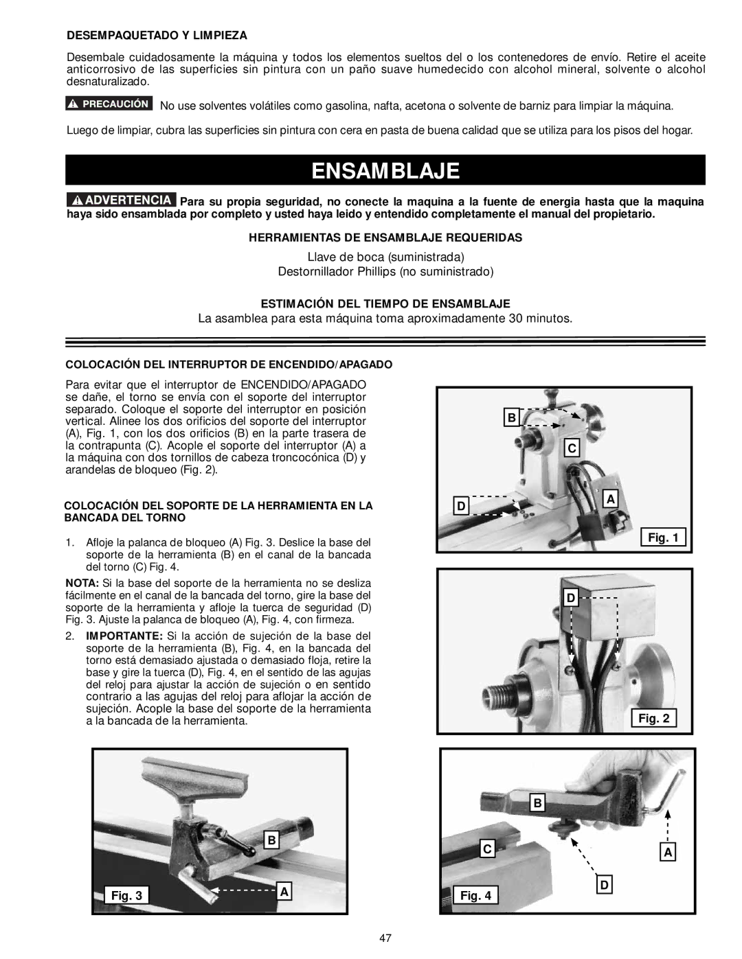 DeWalt LA200 Desempaquetado Y Limpieza, Herramientas DE Ensamblaje Requeridas, Estimación DEL Tiempo DE Ensamblaje 