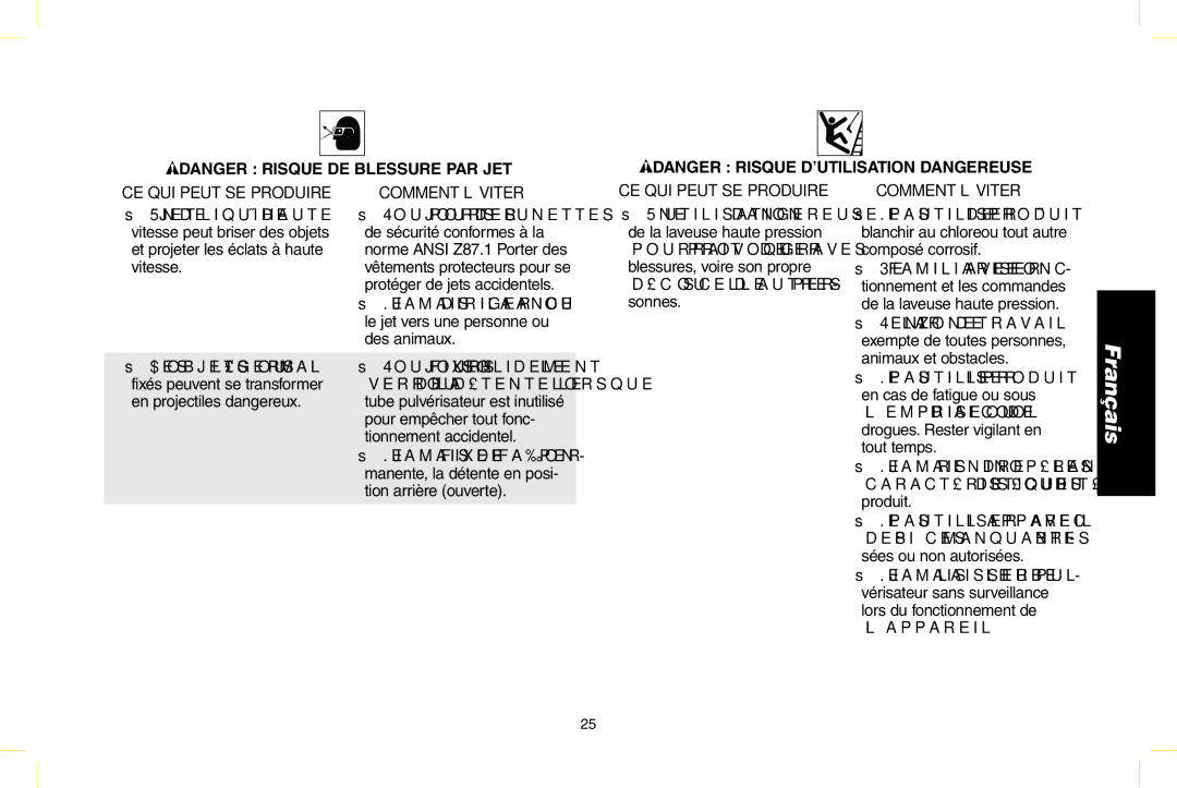 DeWalt N000589 instruction manual Français 