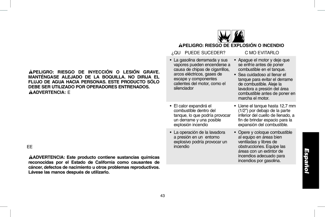 DeWalt N000589 Conserve Estas Instrucciones, Peligro Riesgo de explosión o incendio, ¿Qué puede suceder? Cómo evitarlo 