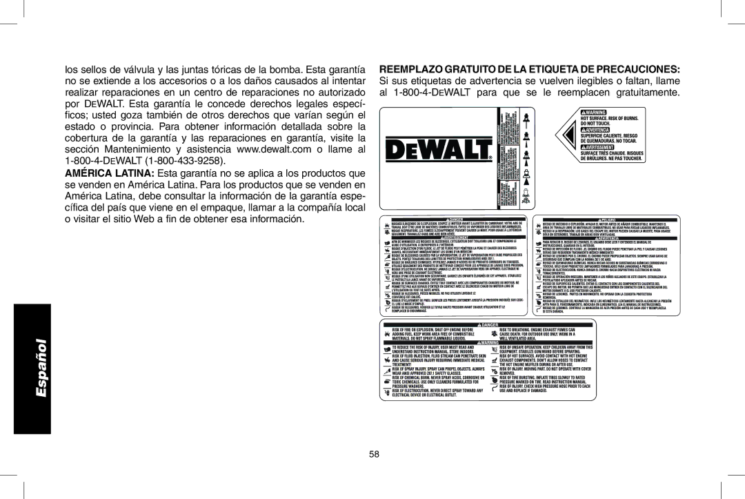 DeWalt N000589 instruction manual Español 