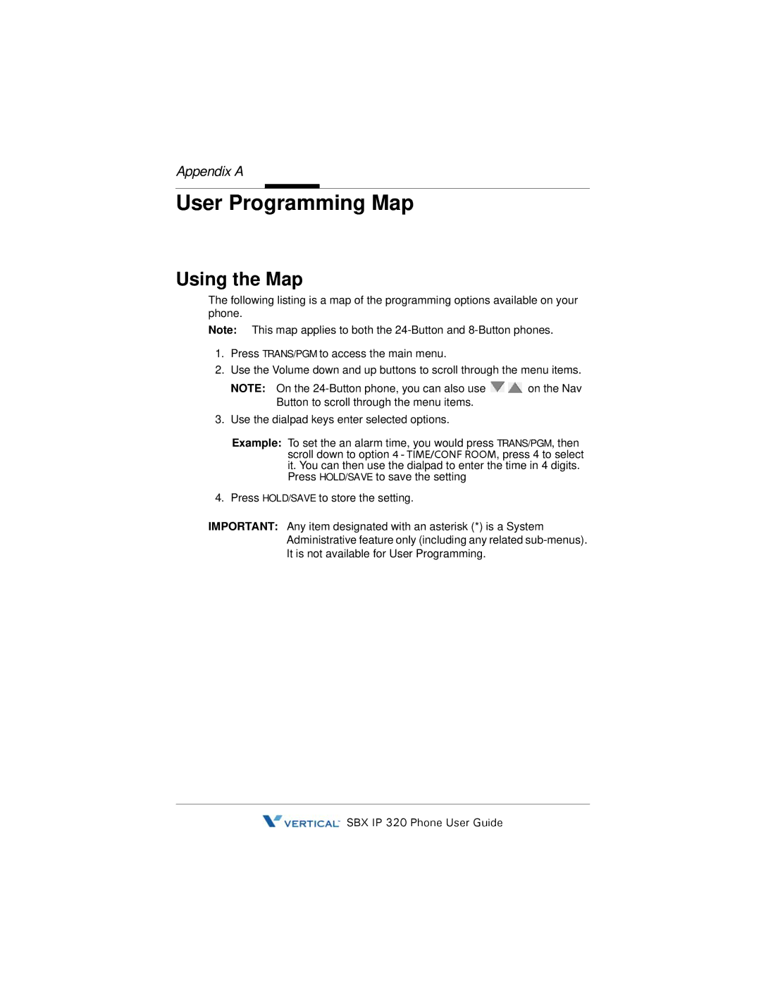 DeWalt SBX IP 320 manual User Programming Map, Using the Map 