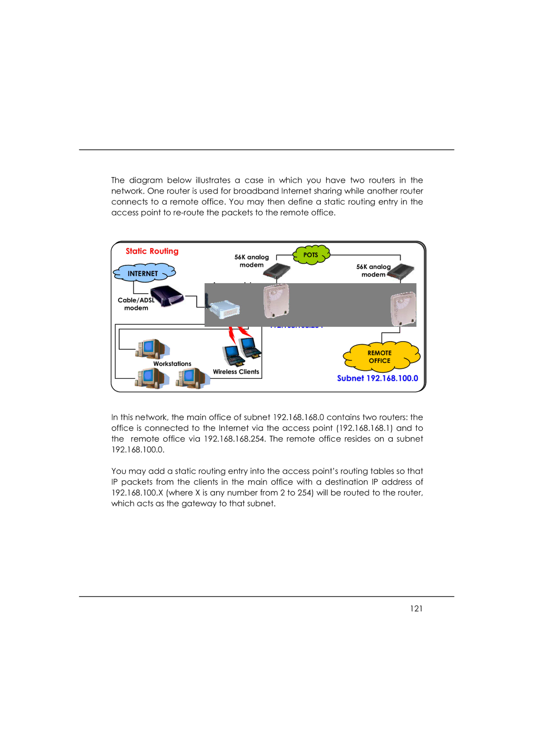 DeWalt WP54AG manual Static Routing 