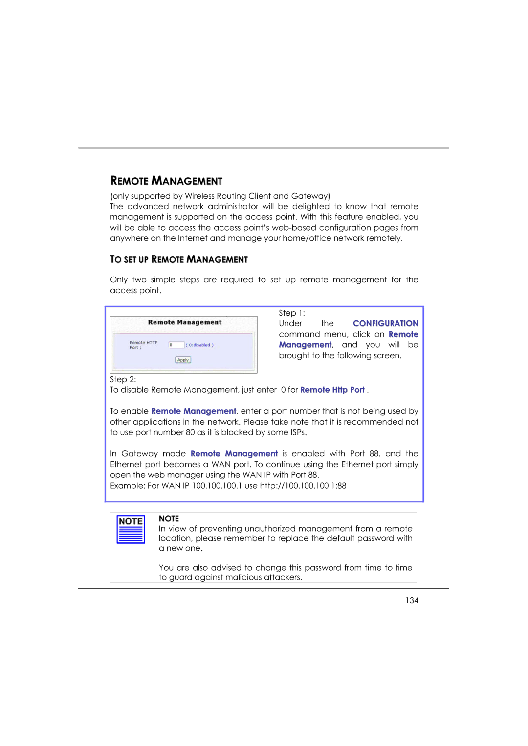 DeWalt WP54AG manual To SET UP Remote Management 