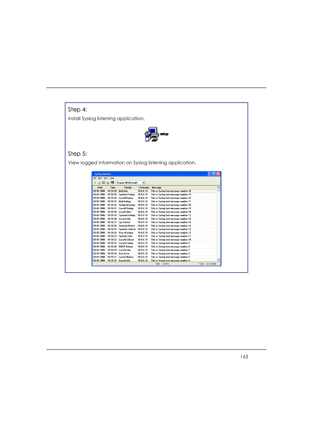 DeWalt WP54AG manual Install Syslog listening application 