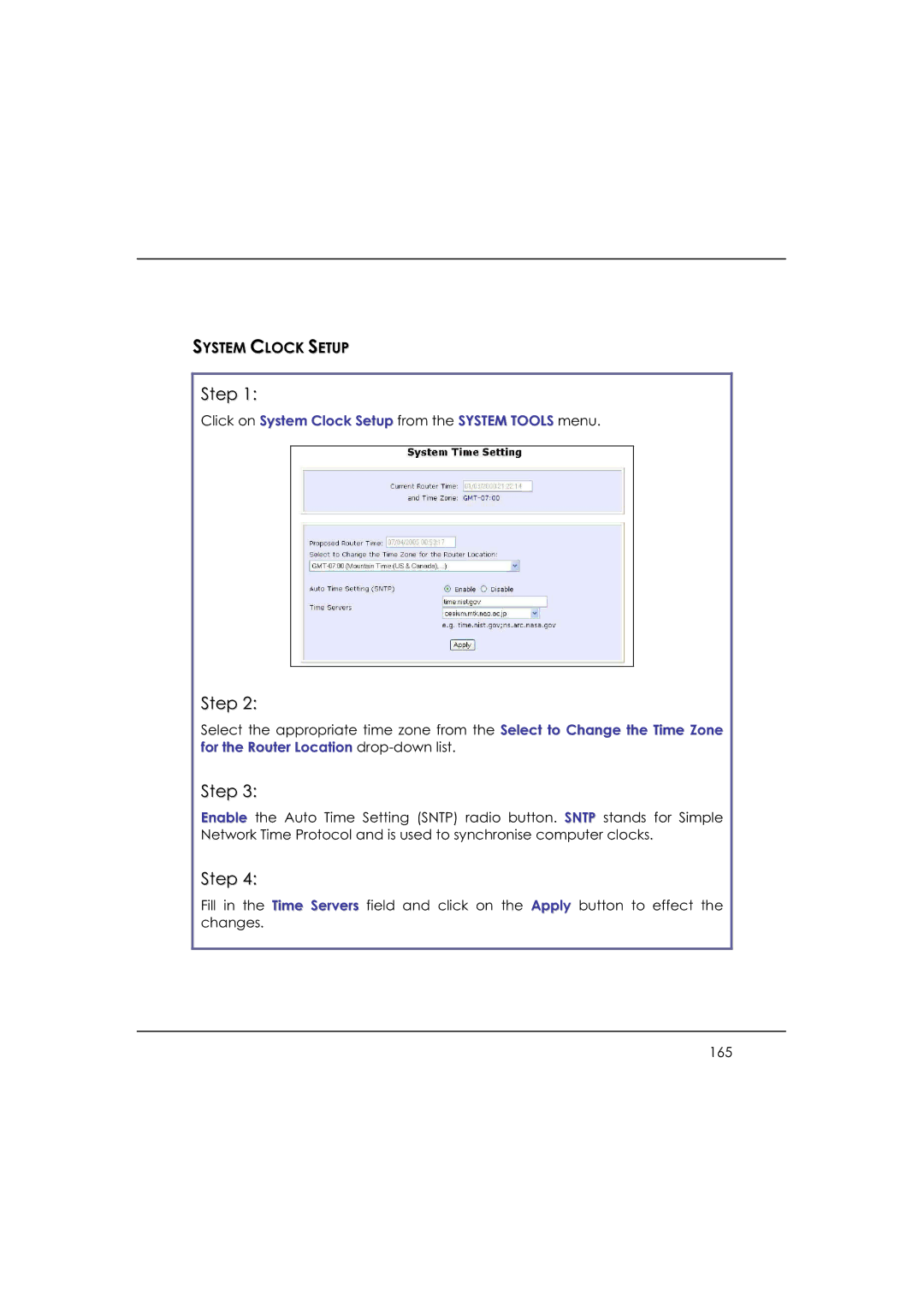 DeWalt WP54AG manual Click on System Clock Setup from the System Tools menu 