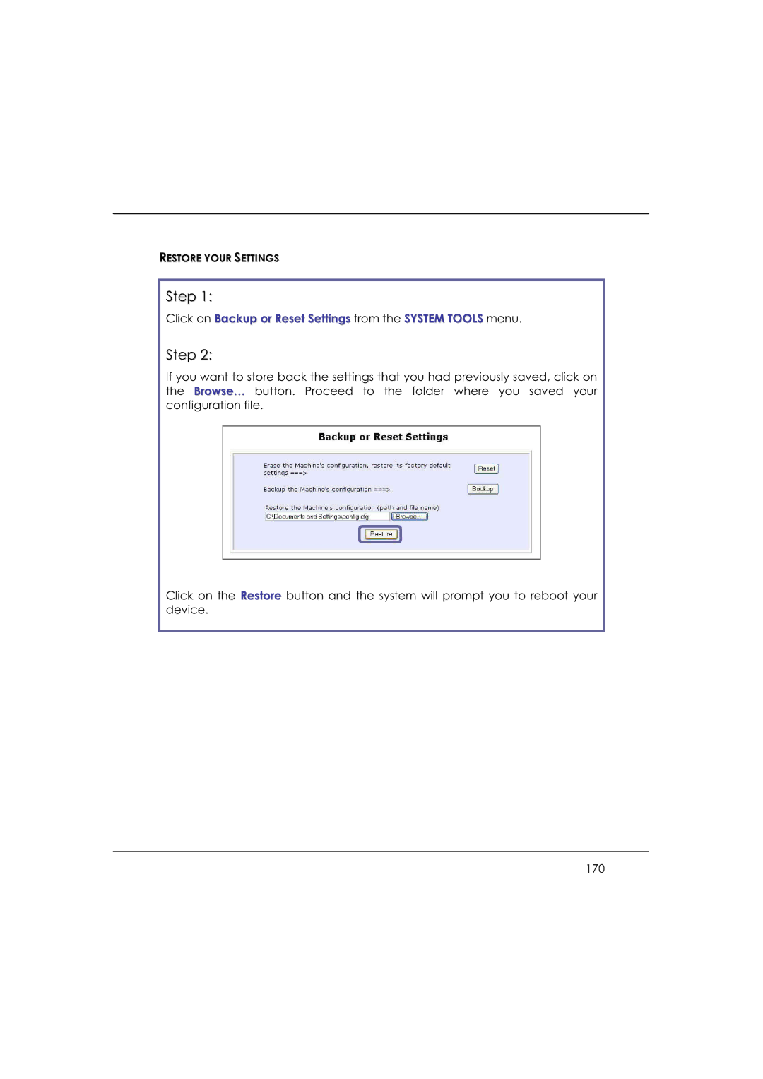 DeWalt WP54AG manual Restore Your Settings 