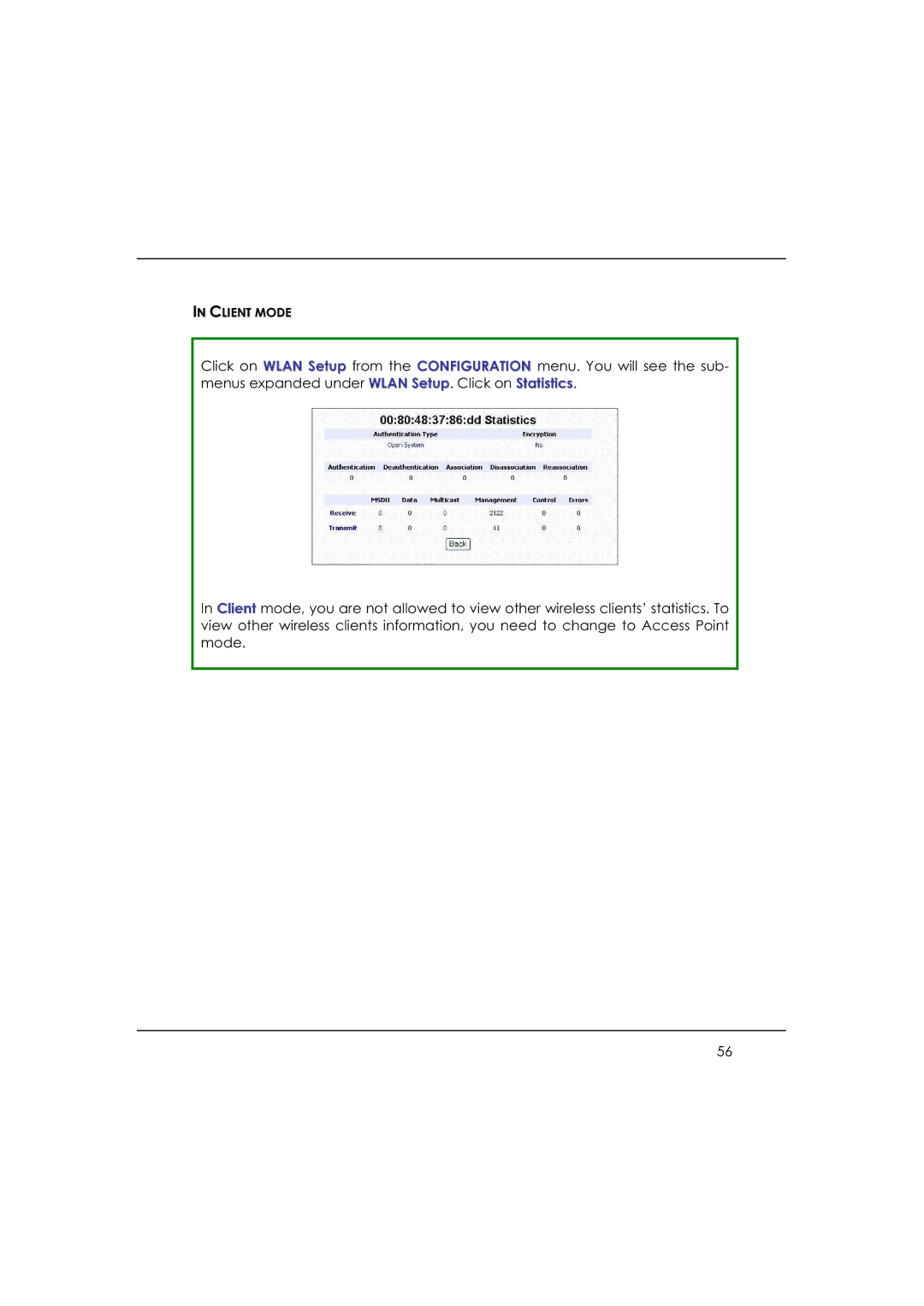 DeWalt WP54AG manual Client Mode 