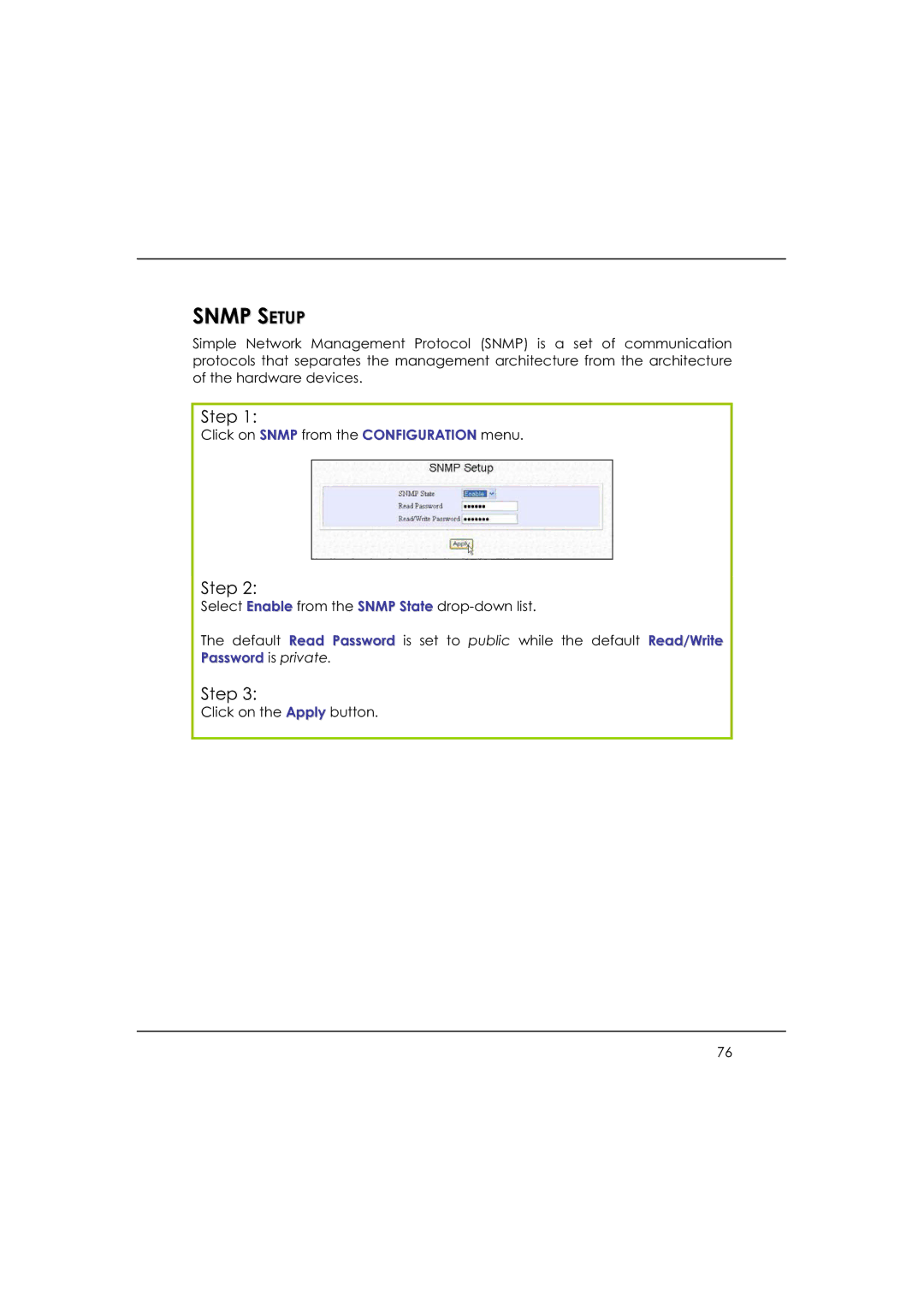 DeWalt WP54AG manual Snmp Setup 