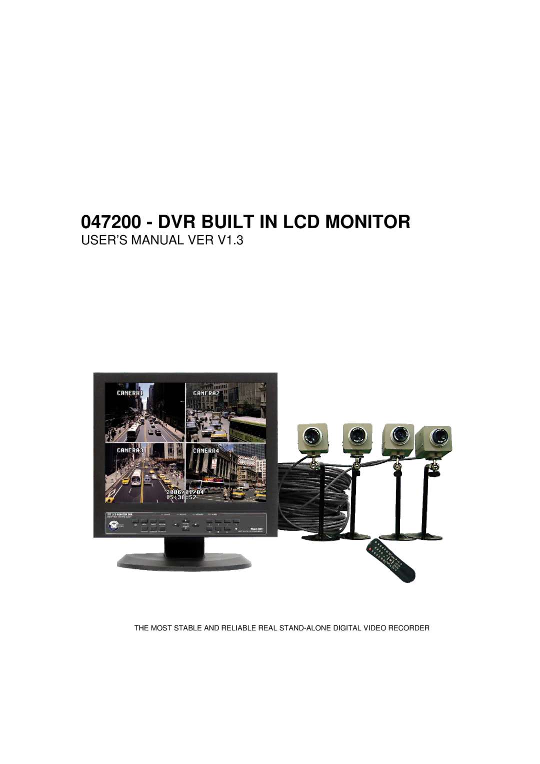 deXlan 047200 user manual DVR Built in LCD Monitor 