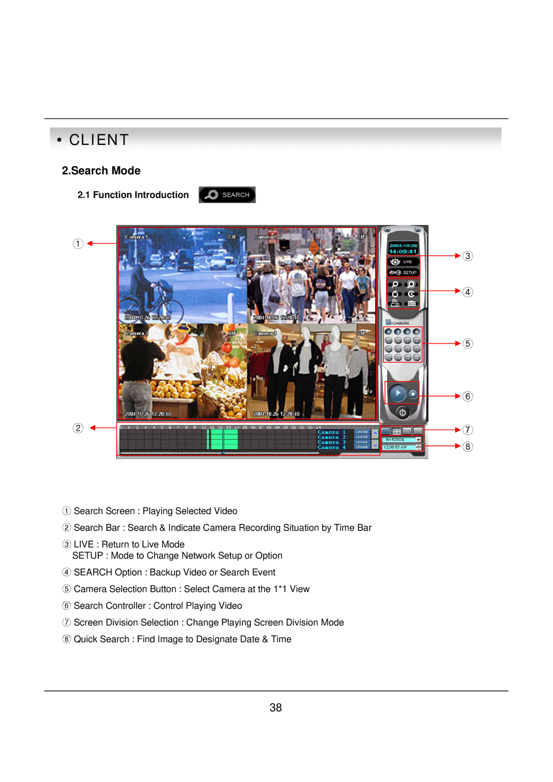 deXlan 047200 user manual Search Mode, Function Introduction 