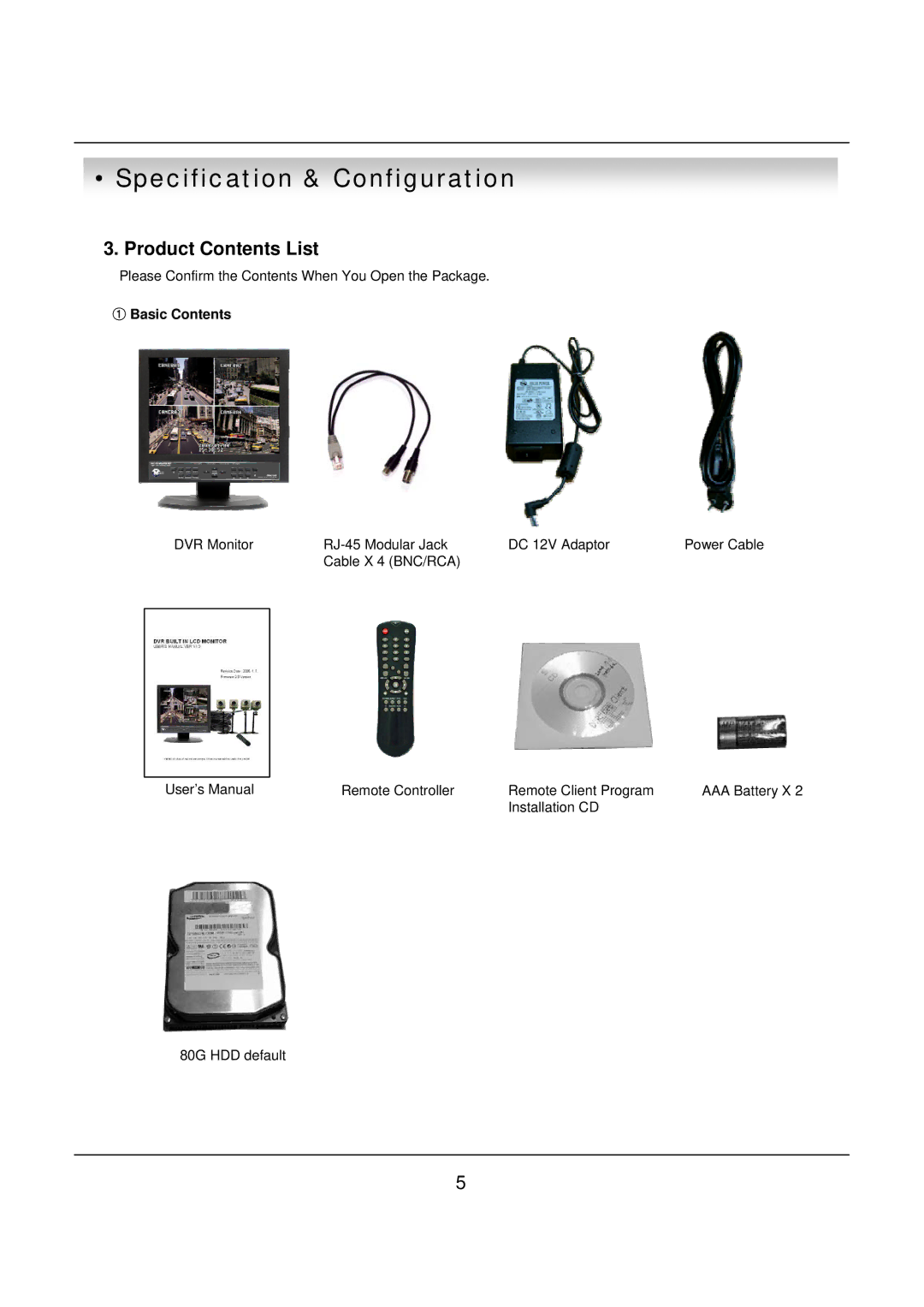 deXlan 047200 user manual Product Contents List 