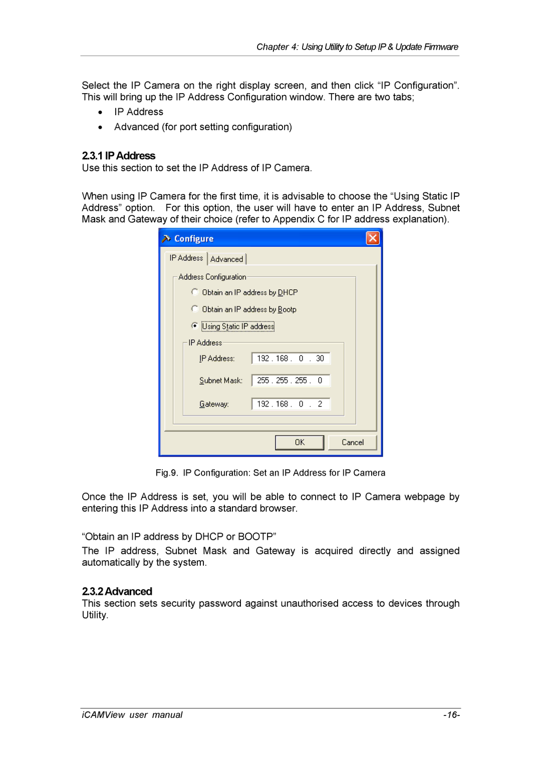 deXlan 050862 user manual IPAddress, Advanced 