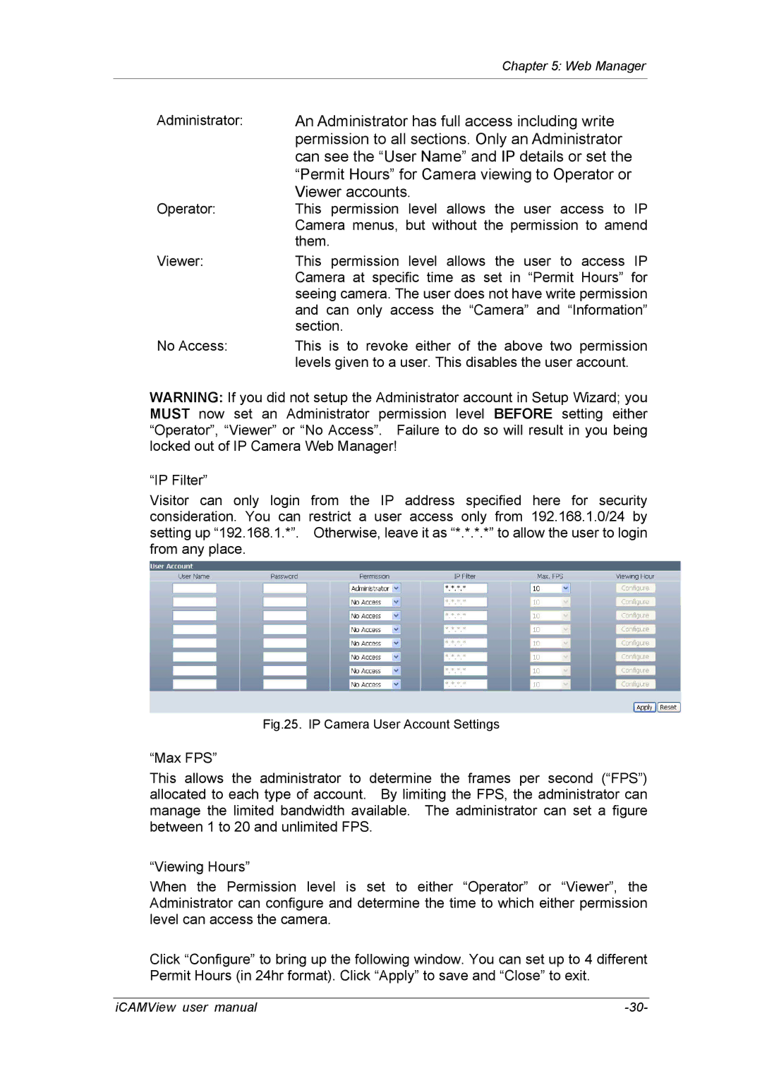 deXlan 050862 user manual An Administrator has full access including write 