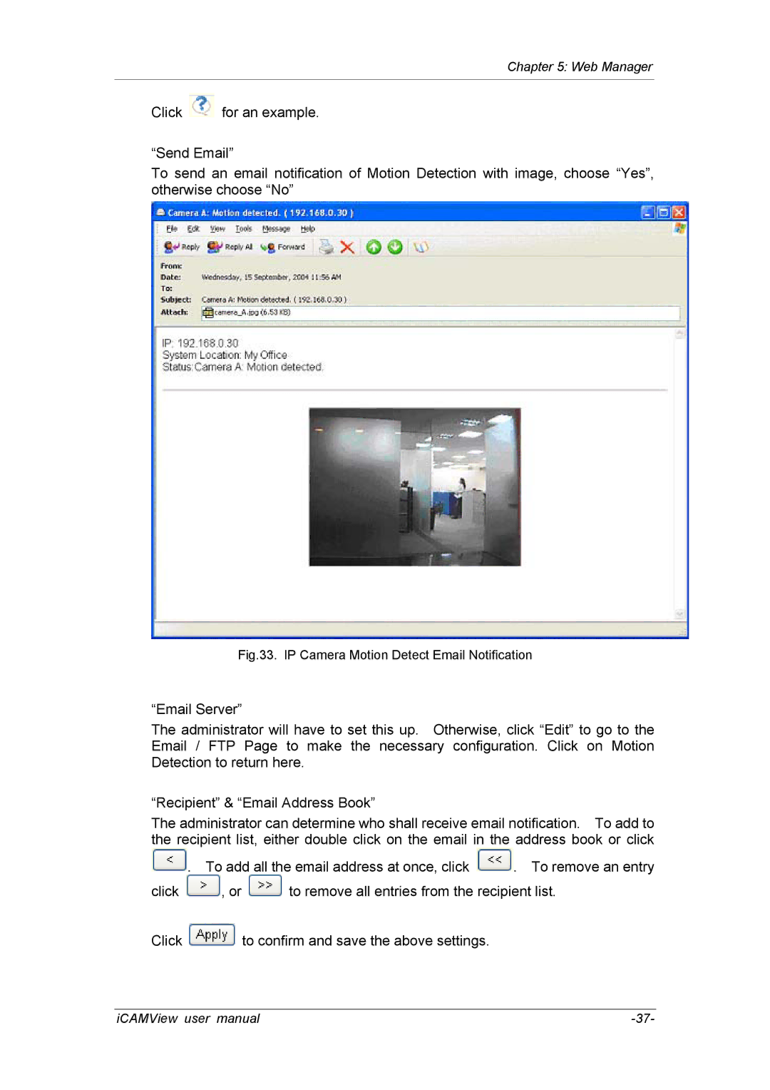 deXlan 050862 user manual IP Camera Motion Detect Email Notification 