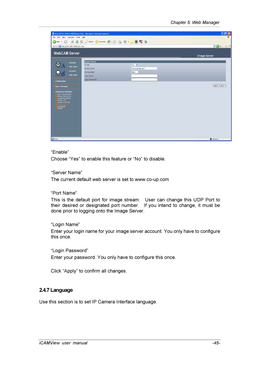 deXlan 050862 user manual Language 