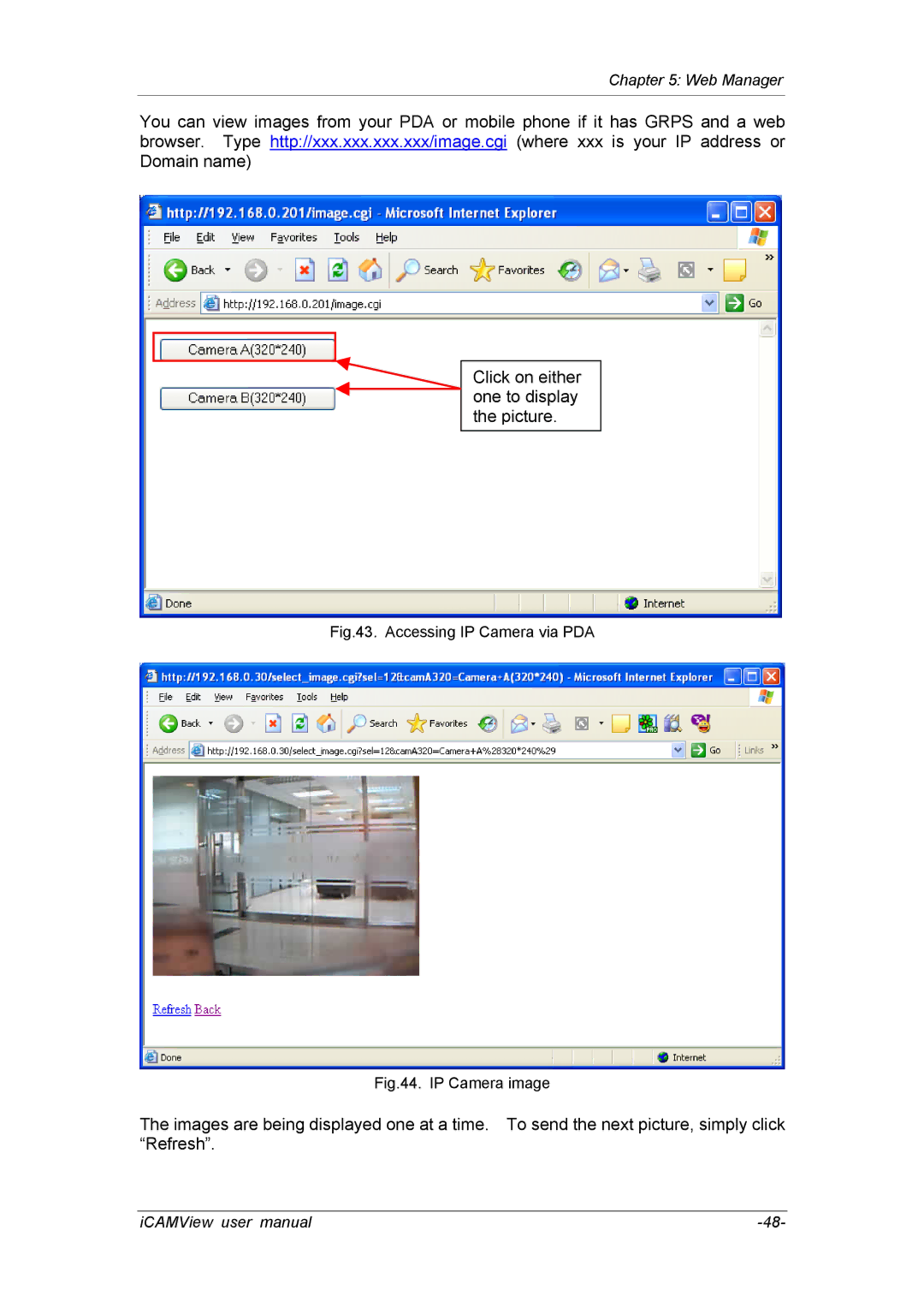 deXlan 050862 user manual Accessing IP Camera via PDA 