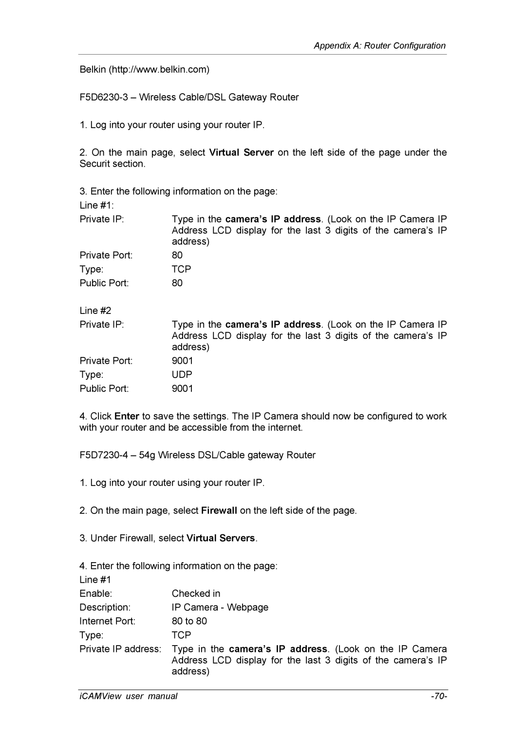 deXlan 050862 user manual Tcp 