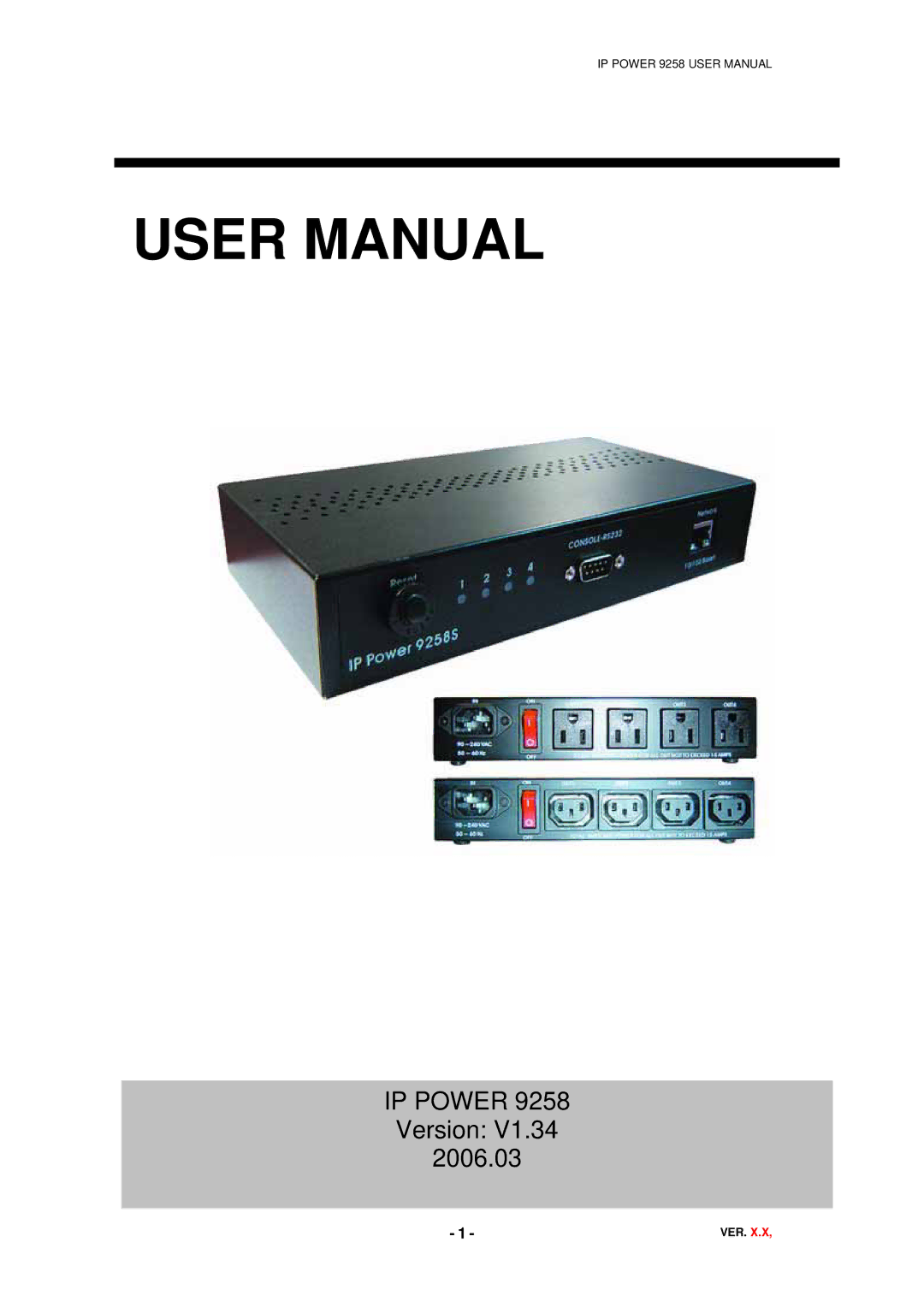 deXlan 068420 user manual IP Power 