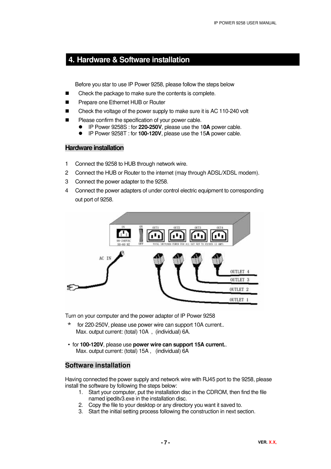 deXlan 068420 user manual Hardware & Software installation, Hardware installation 