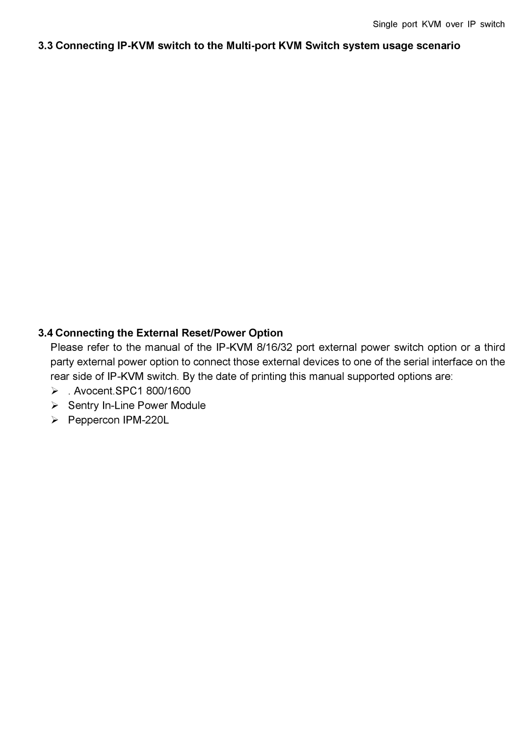 deXlan IP-KVM user manual Single port KVM over IP switch 