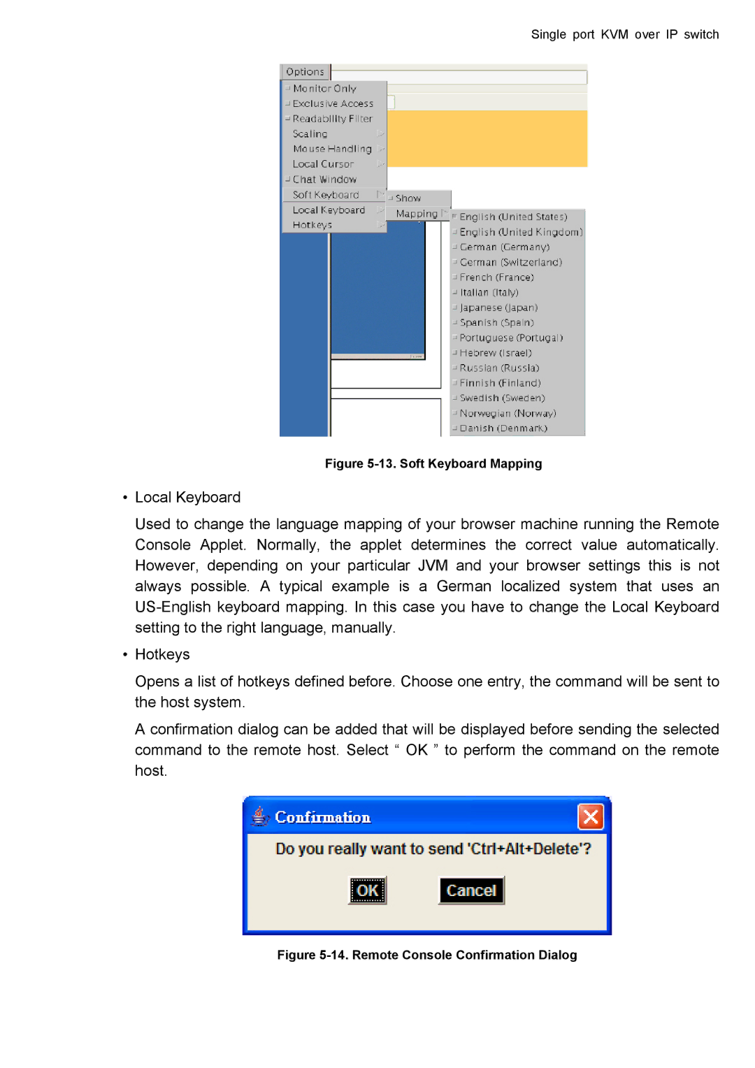 deXlan IP-KVM user manual Soft Keyboard Mapping 