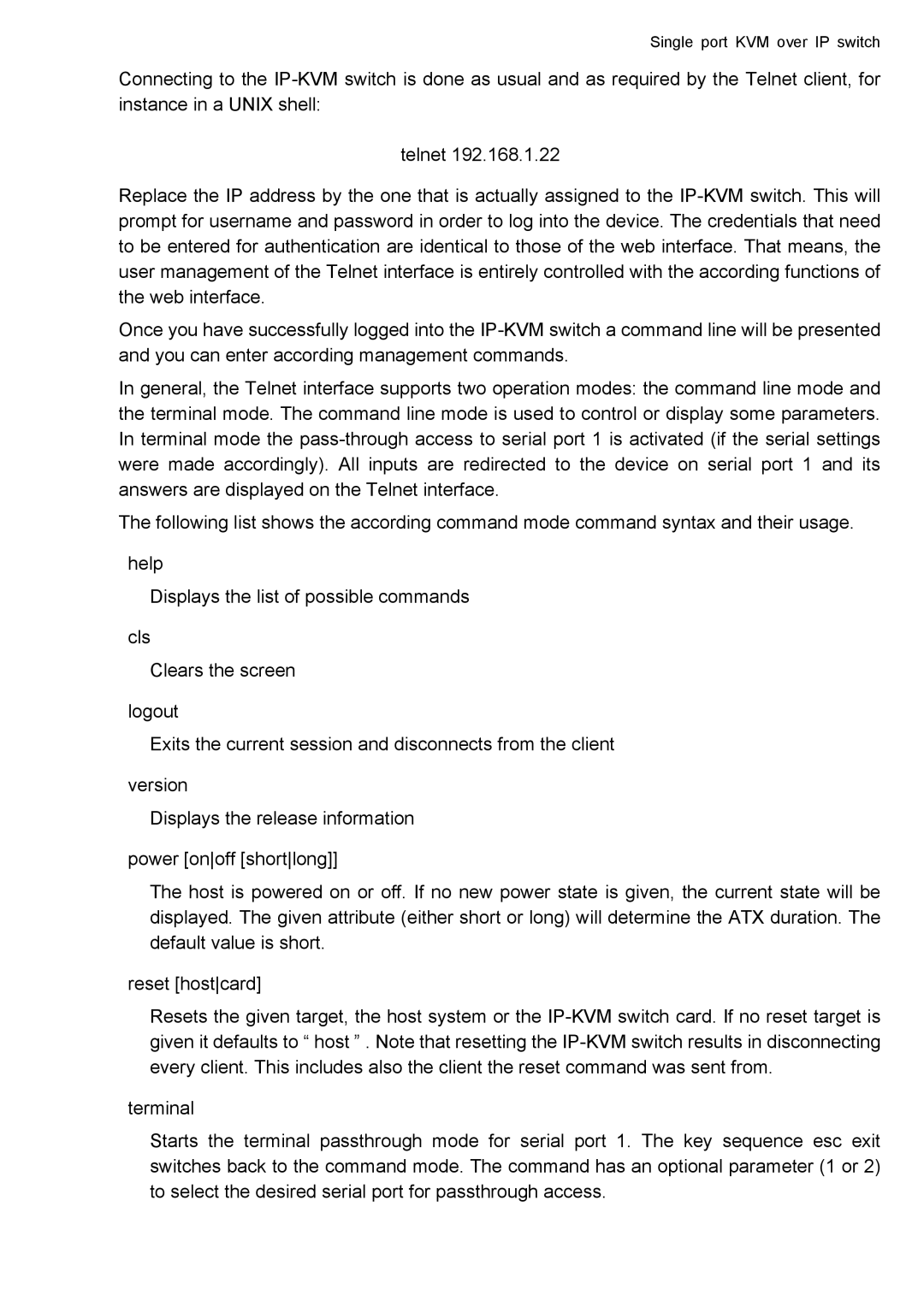 deXlan IP-KVM user manual Single port KVM over IP switch 