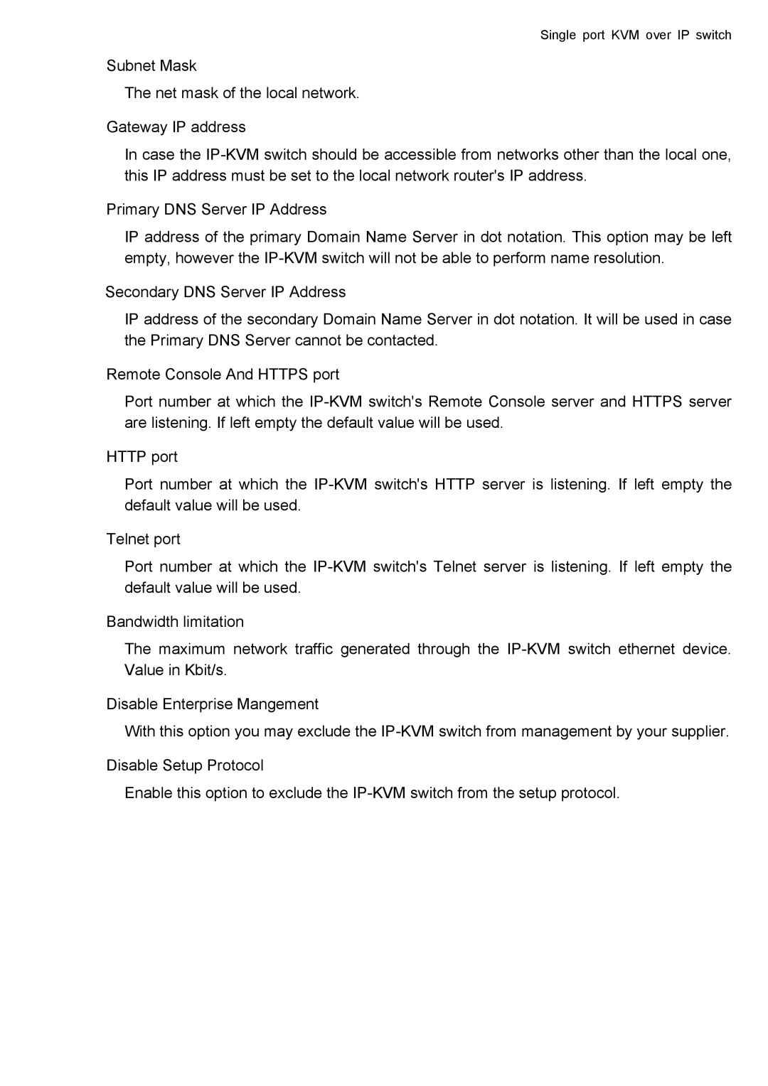 deXlan IP-KVM user manual Single port KVM over IP switch 