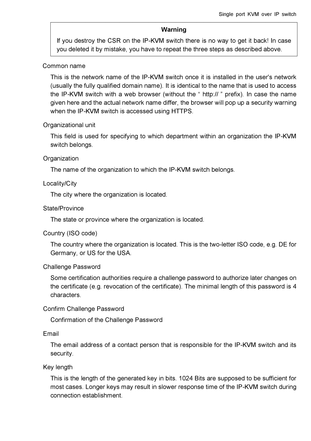 deXlan IP-KVM user manual Single port KVM over IP switch 