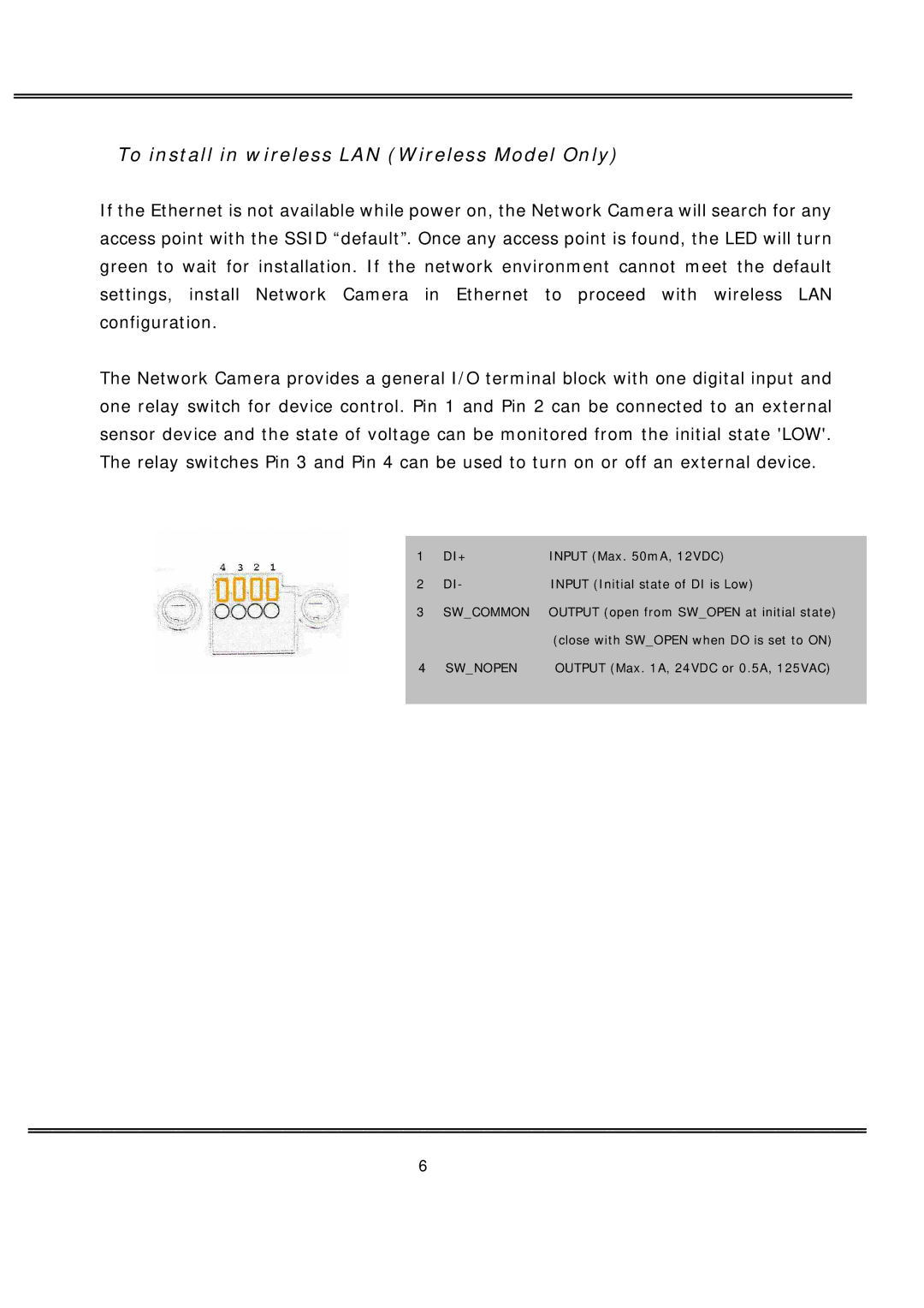 deXlan MPEG4 user manual To install in wireless LAN Wireless Model Only 