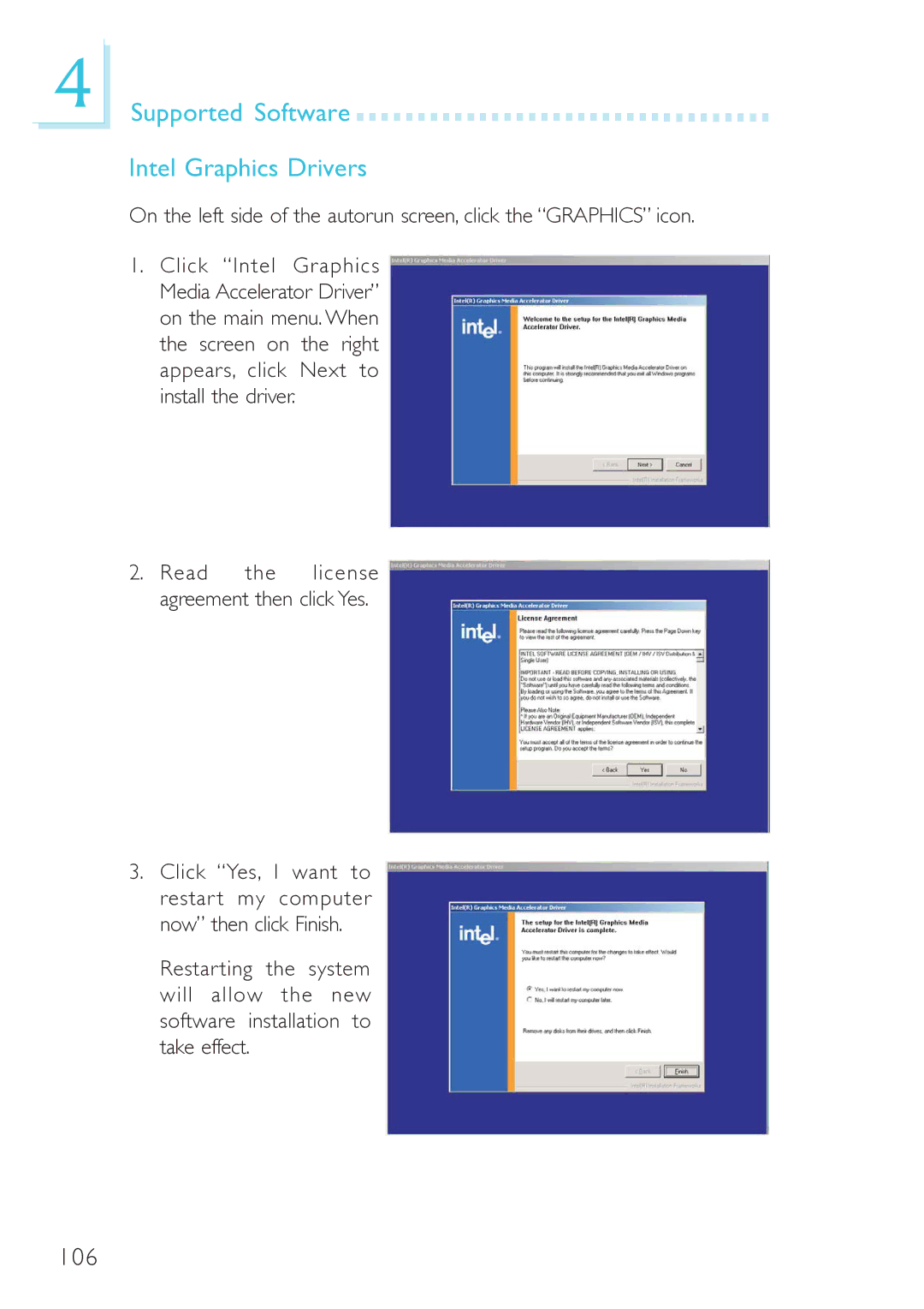 DFI 915GM-MIGF user manual Supported Software Intel Graphics Drivers 